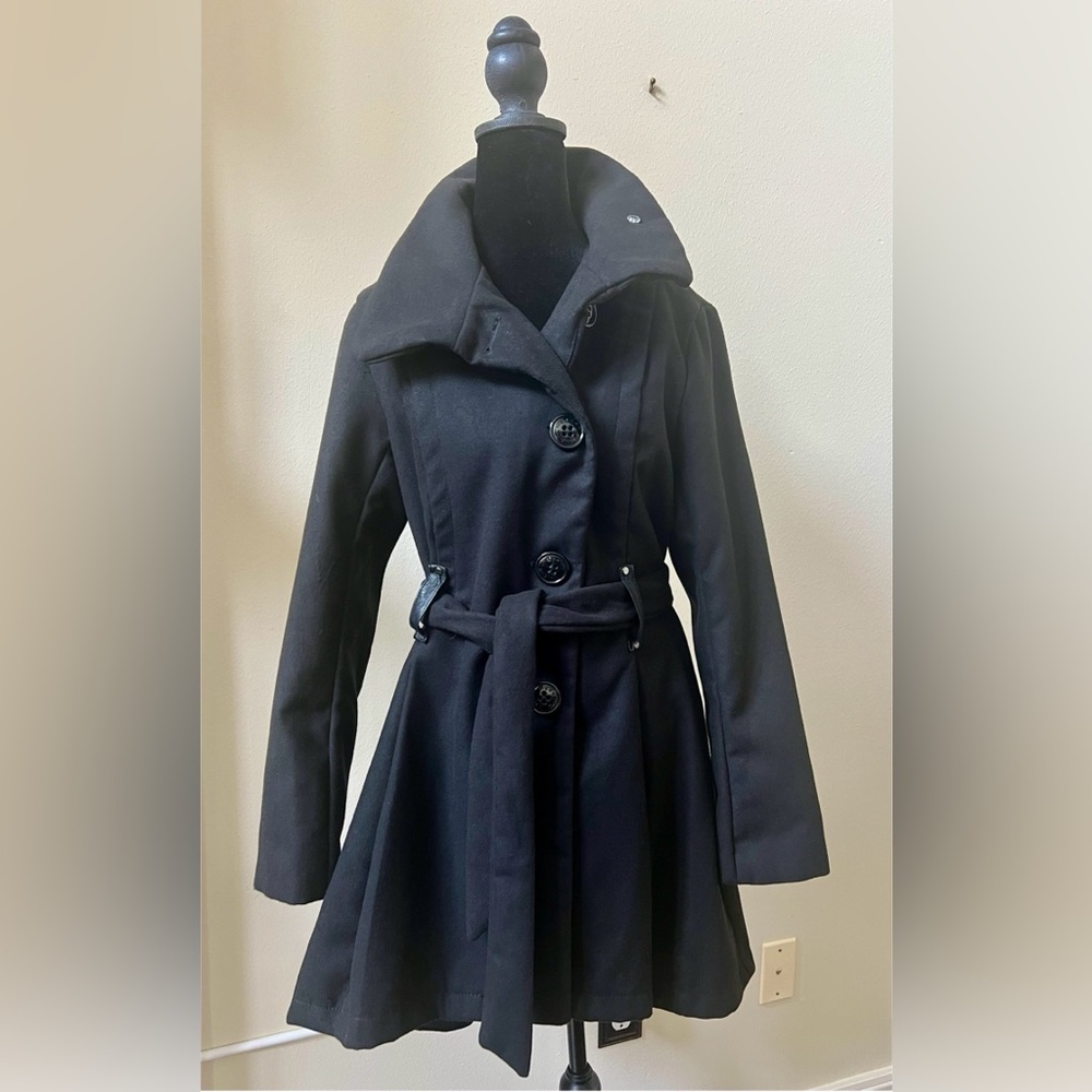Madden Girl Black Trench Coat
